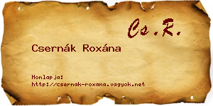 Csernák Roxána névjegykártya
